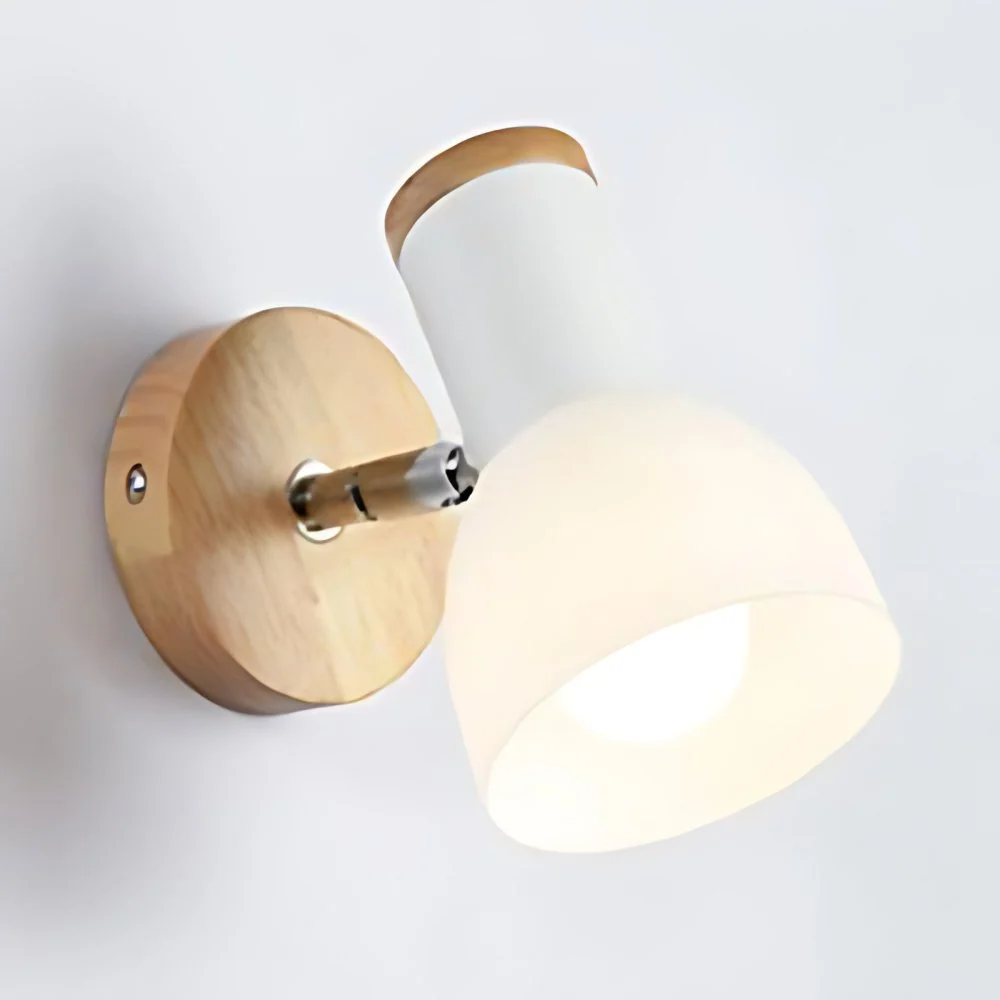 Wandleuchte Fackelform für Arbeitszimmer, Milchglas und Metall, zeitgenössische weiße Wandleuchte Clearhalo