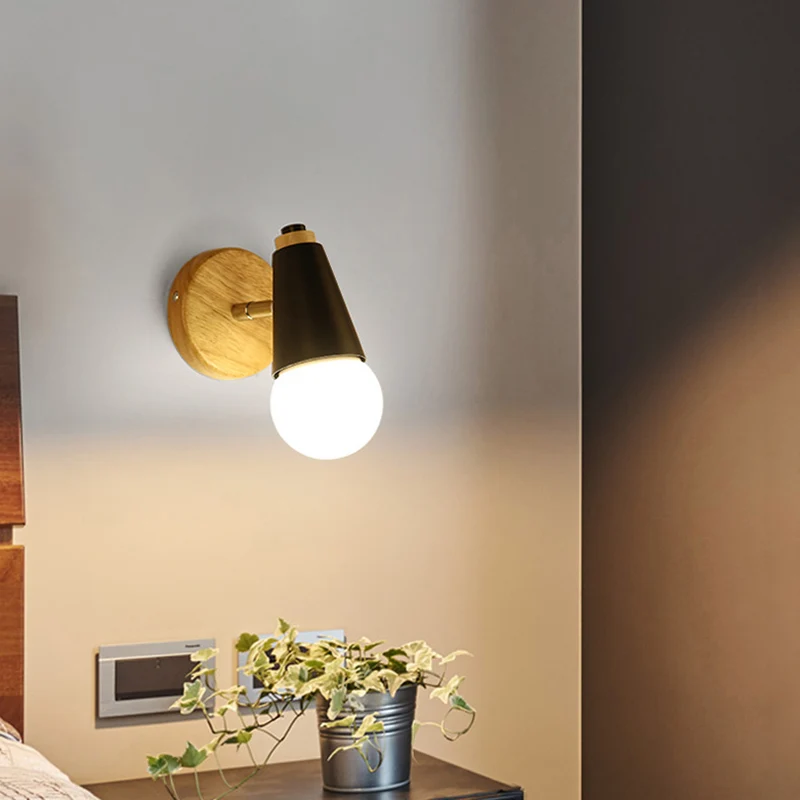 Wandleuchte mit freiliegender Glühbirne, moderner Stil, 1 Kopf, metallische Wandleuchte mit konischer Fassung Clearhalo