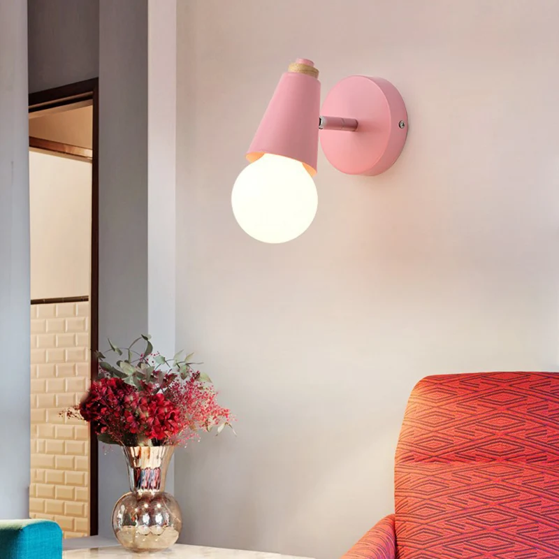 Wandleuchte mit freiliegender Glühbirne, moderner Stil, 1 Kopf, metallische Wandleuchte mit konischer Fassung Clearhalo