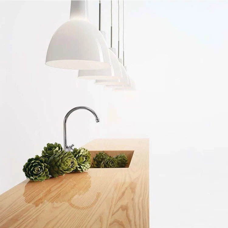 Weiße 1-flammige Glocken-Hängelampe, moderne, minimalistische Glas-Hängelampe für Küchenspüle Clearhalo