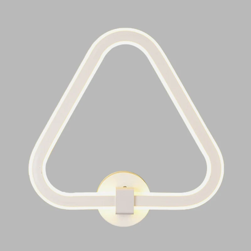 Weiße Wandleuchte mit dreieckigem Rahmen, moderne LED-Acryl-Wandleuchte für Balkon Clearhalo