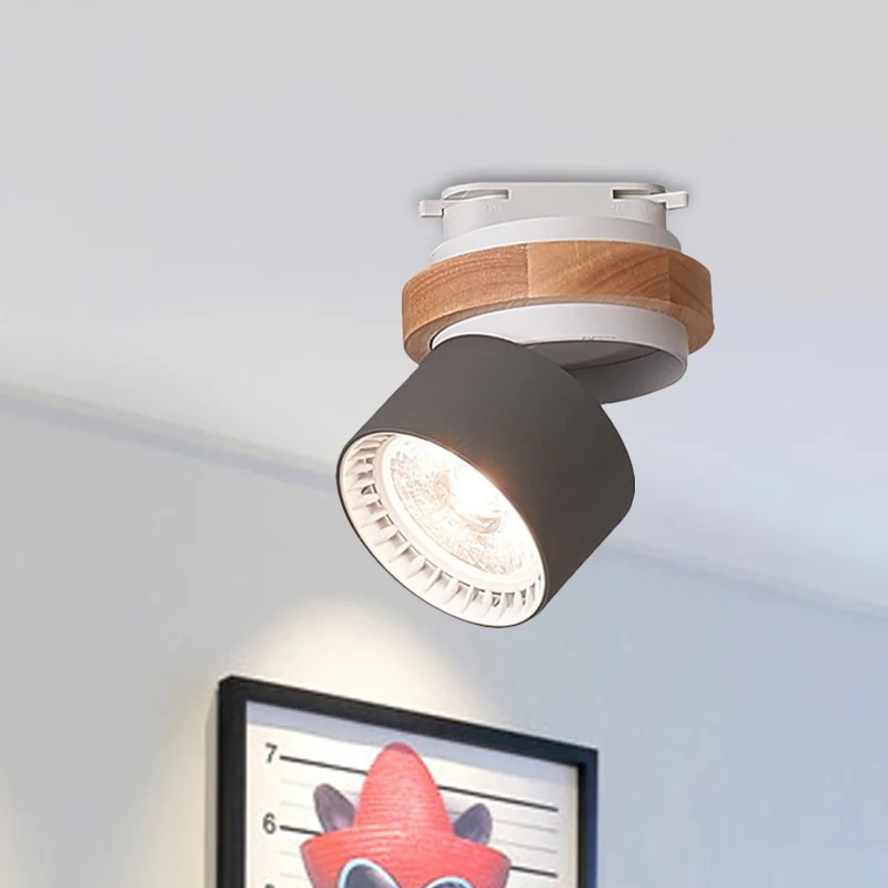 Zylindrische Metall-Unterputzbeleuchtung im modernen Macaron-Stil, verstellbare LED-Deckeneinbauleuchte Grau/Grün/Weiß Cle...