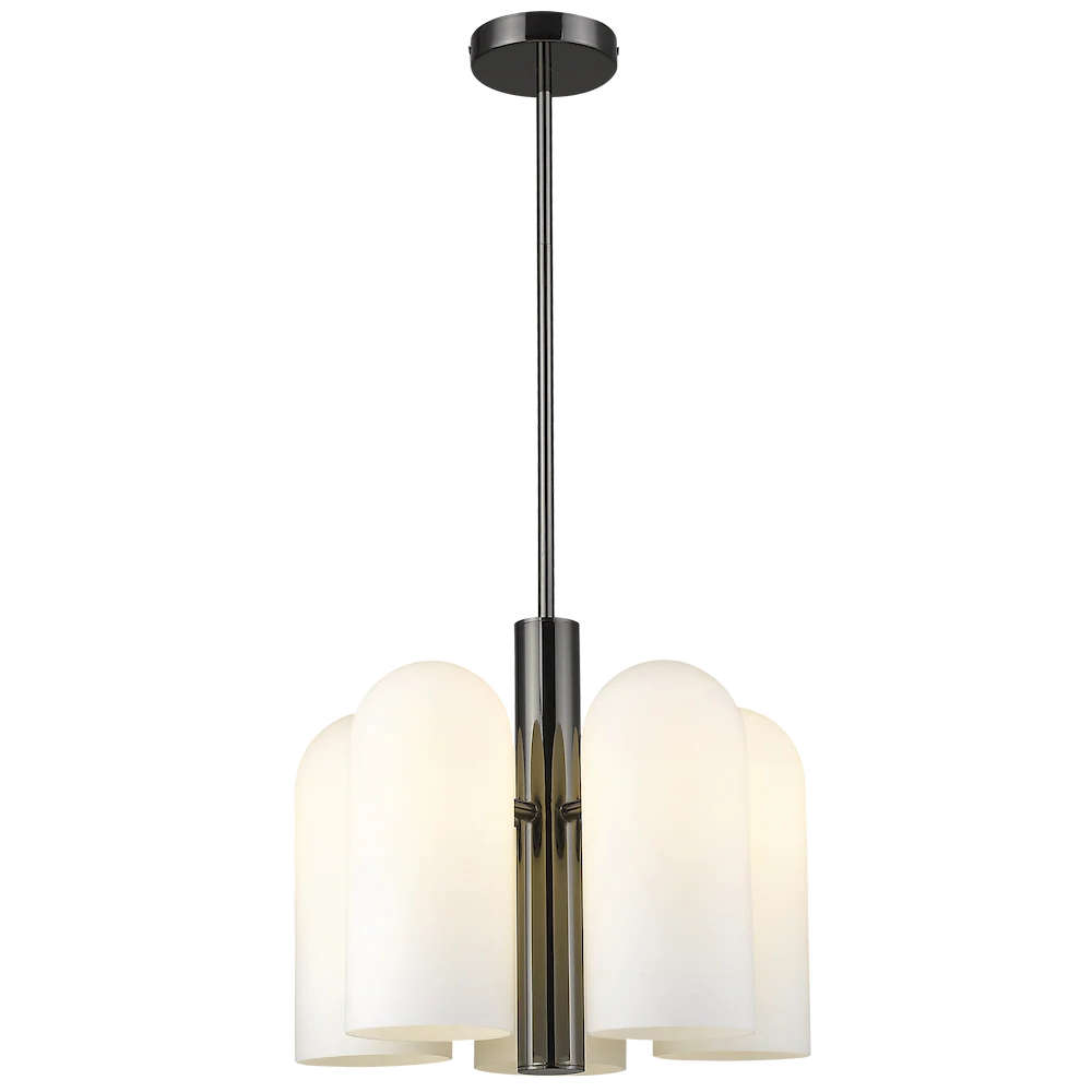 Kronleuchter CosmoLight Seoul 5L schwarz, D 42cm, E27