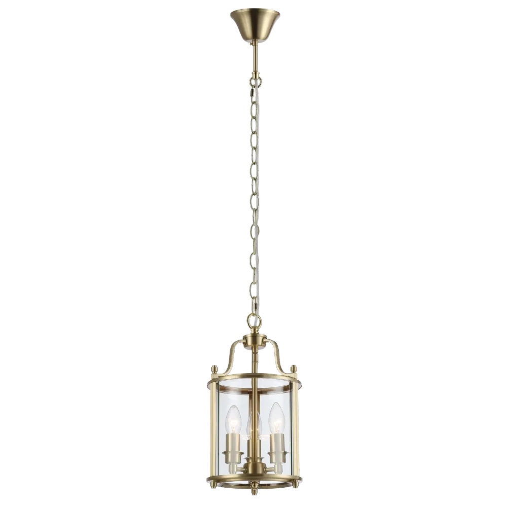 Pendant lamp CosmoLight New York 3L E14 brass