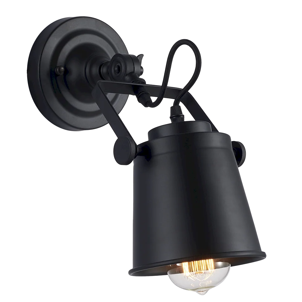 Wandleuchte CosmoLight Detroit 1L schwarz E27