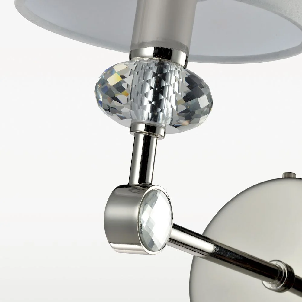 Wandleuchte CosmoLight Doha 1L Nickel E14, H 30cm