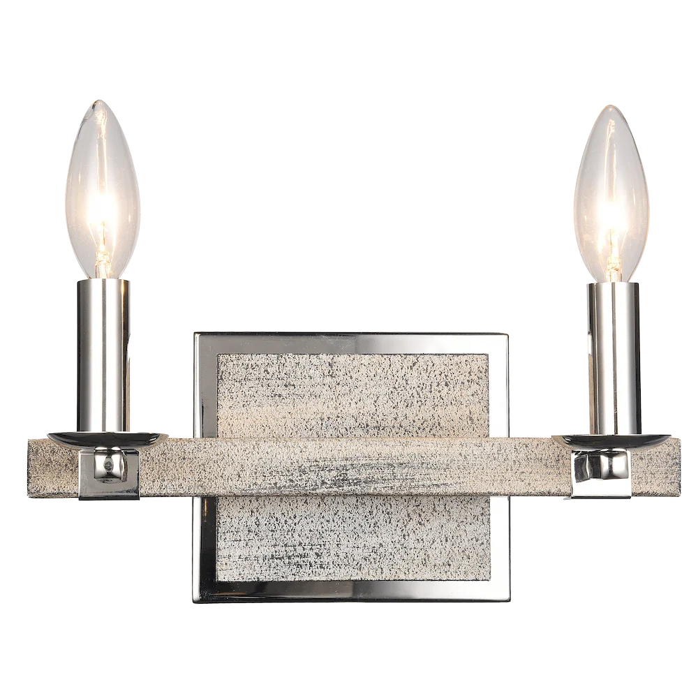 Wandleuchte CosmoLight Portland 2L Nickel E14