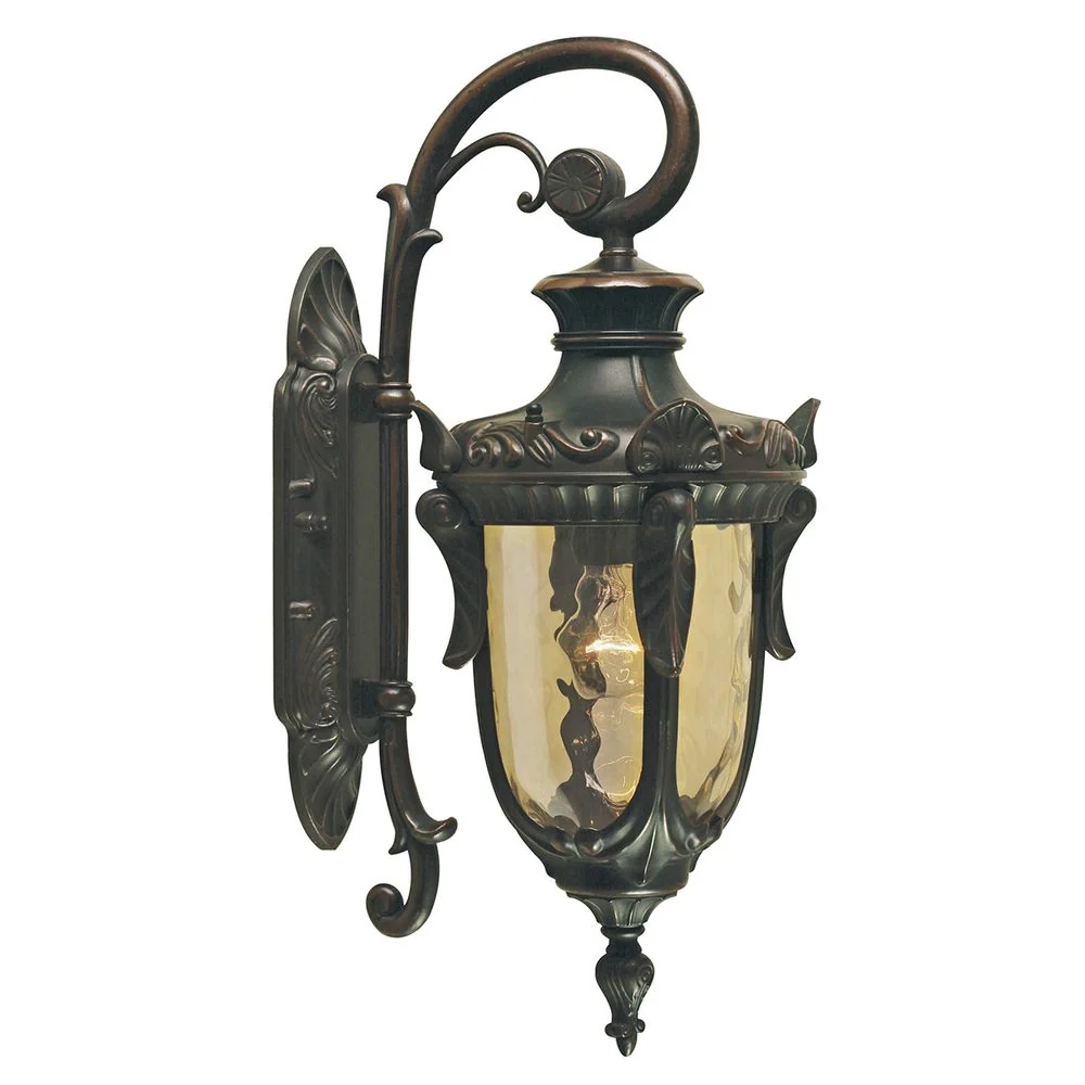 Außenwandleuchte Elstead Lighting (PH2-M-OB) Philadelphia Metall, mundgeblasenes Glas E27