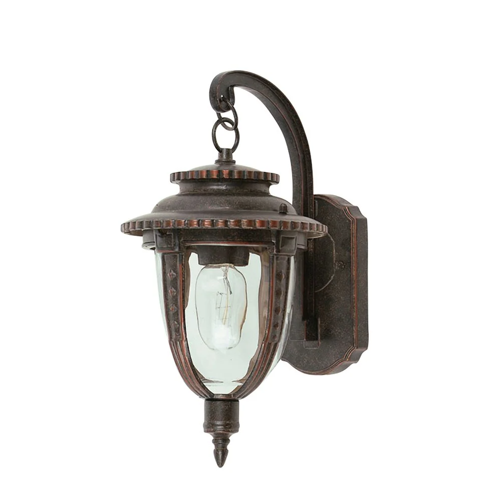 Außenwandleuchte Elstead Lighting (STL2-M-WB) St. Louis Metall, mundgeblasenes Glas E27