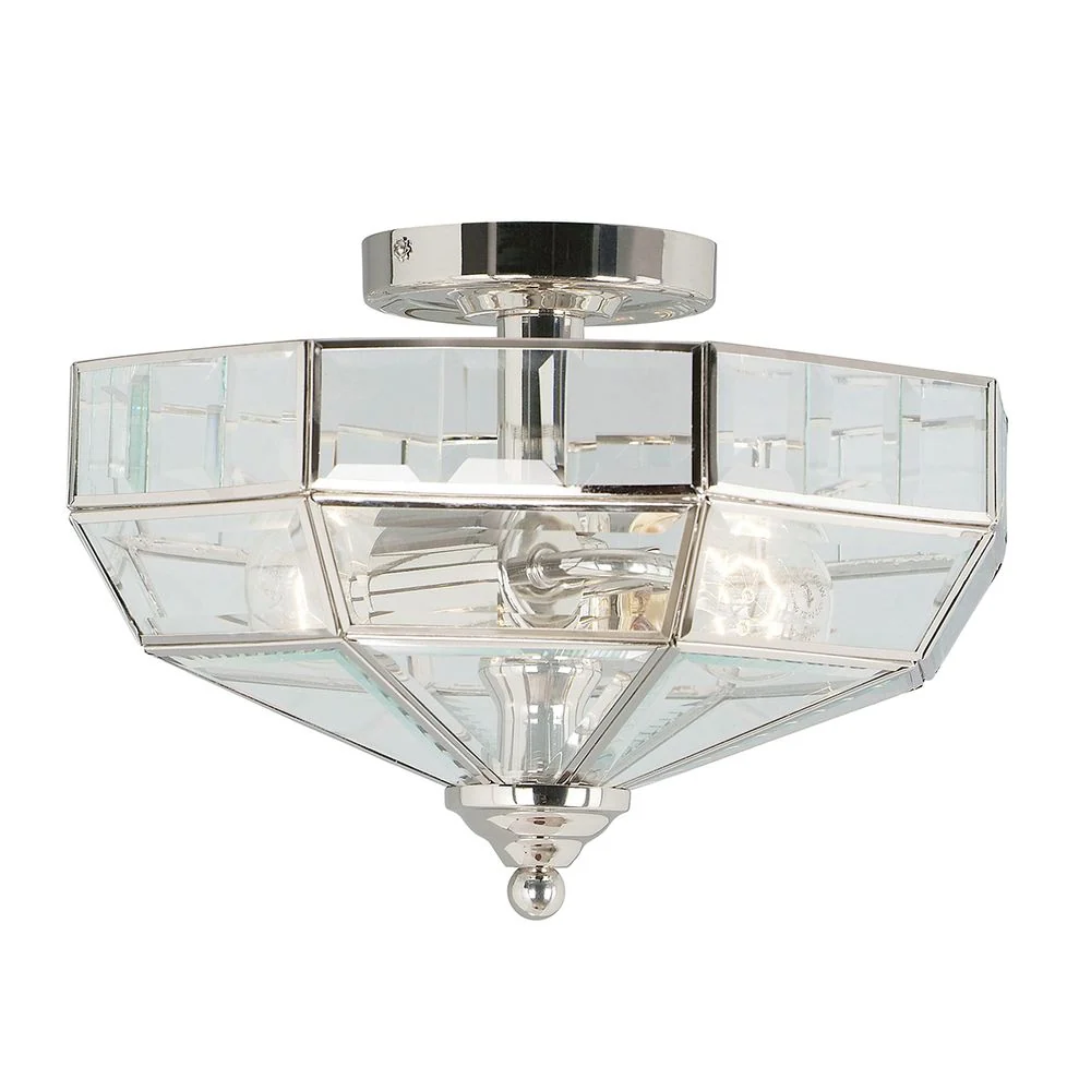Elstead Lighting (OLD-PARK-PN) Einbauleuchte Old Park, massives Messing, Glas, E27, 2 l