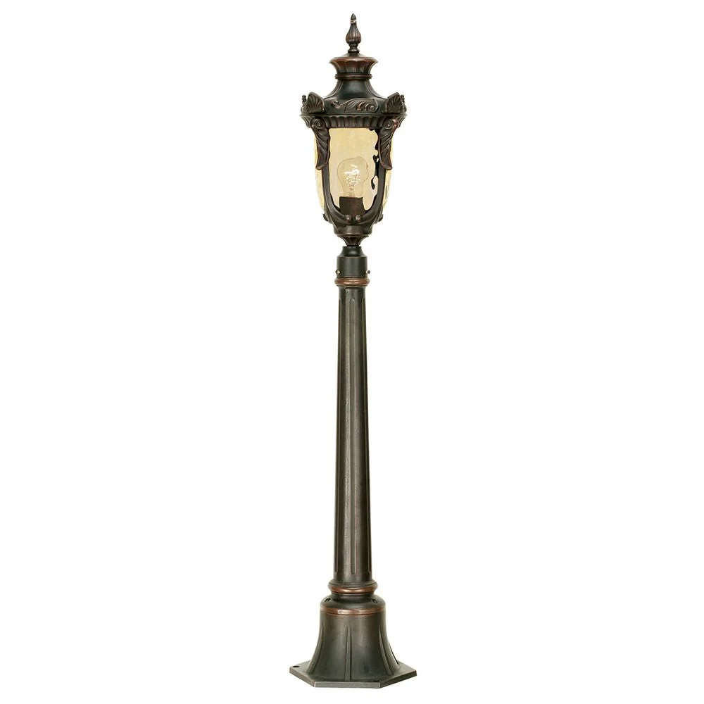 Straßenlaterne Elstead Lighting (PH4-M-OB) Philadelphia Metall, mundgeblasenes Glas E27