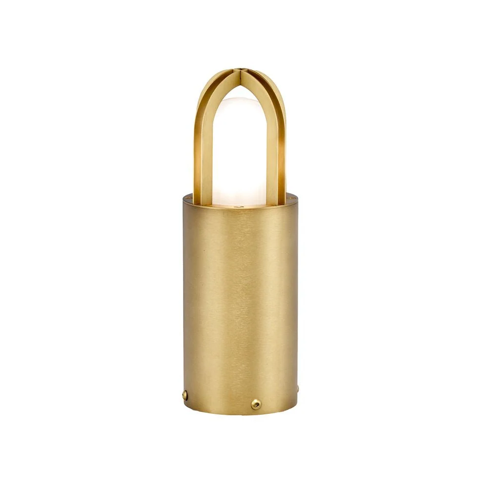 Straßenleuchte Elstead Lighting (PAIGNTON-MB-BRASS) Messing, mattiertes Glas E27
