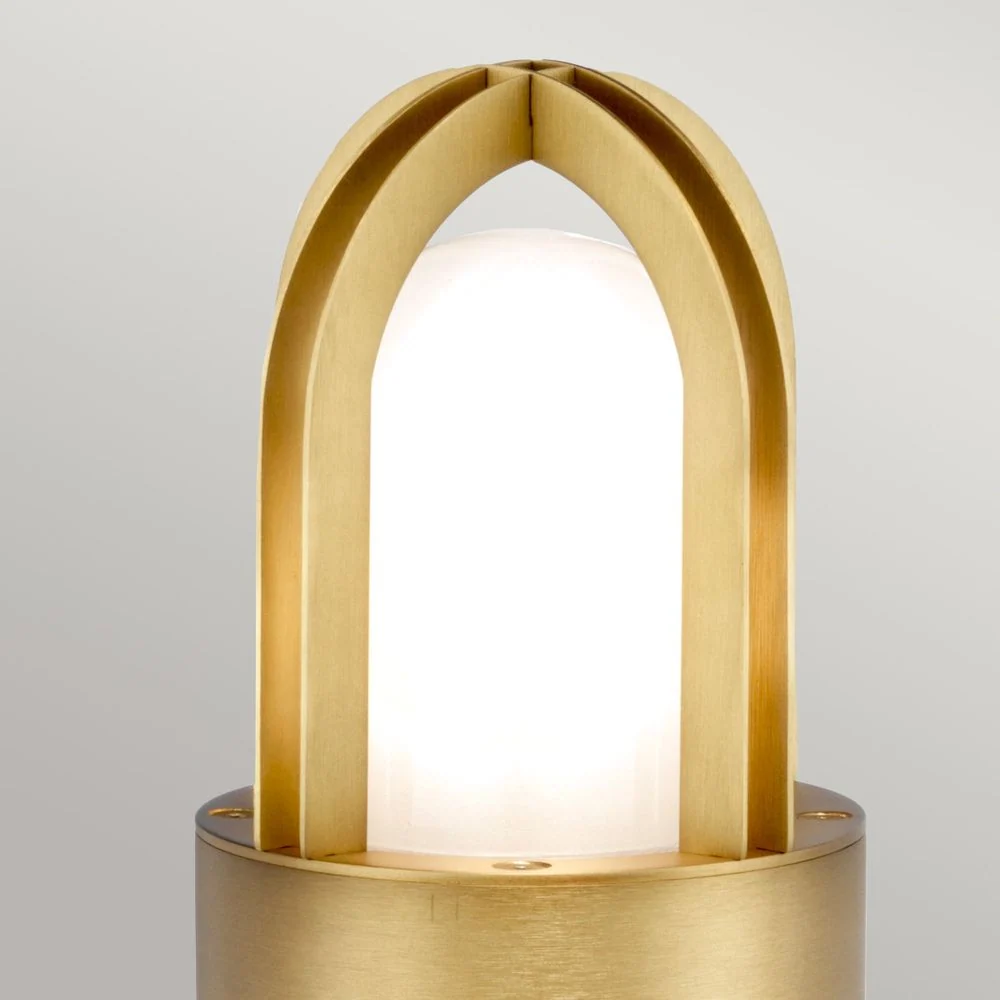 Straßenleuchte Elstead Lighting (PAIGNTON-MB-BRASS) Messing, mattiertes Glas E27