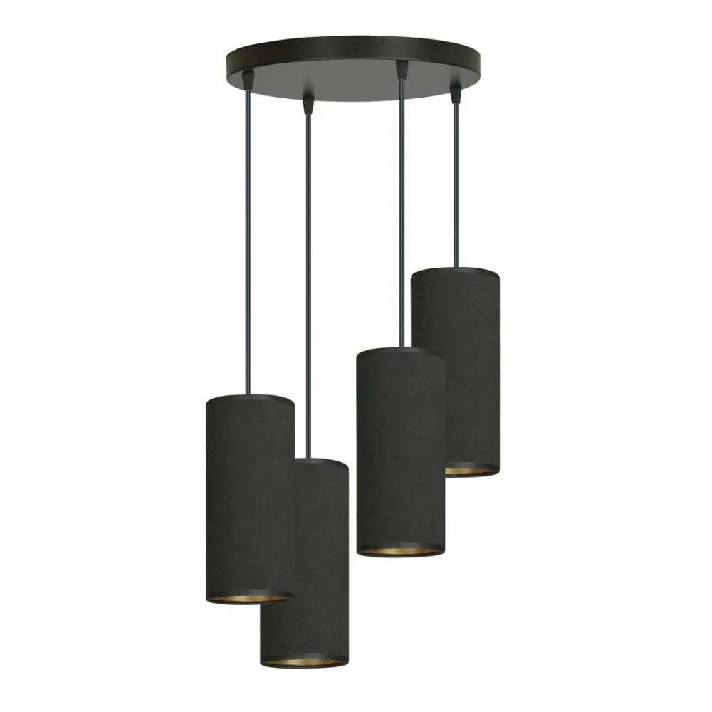 BENTE Pendelleuchte 4L, D10 schwarz, E14 Emibig