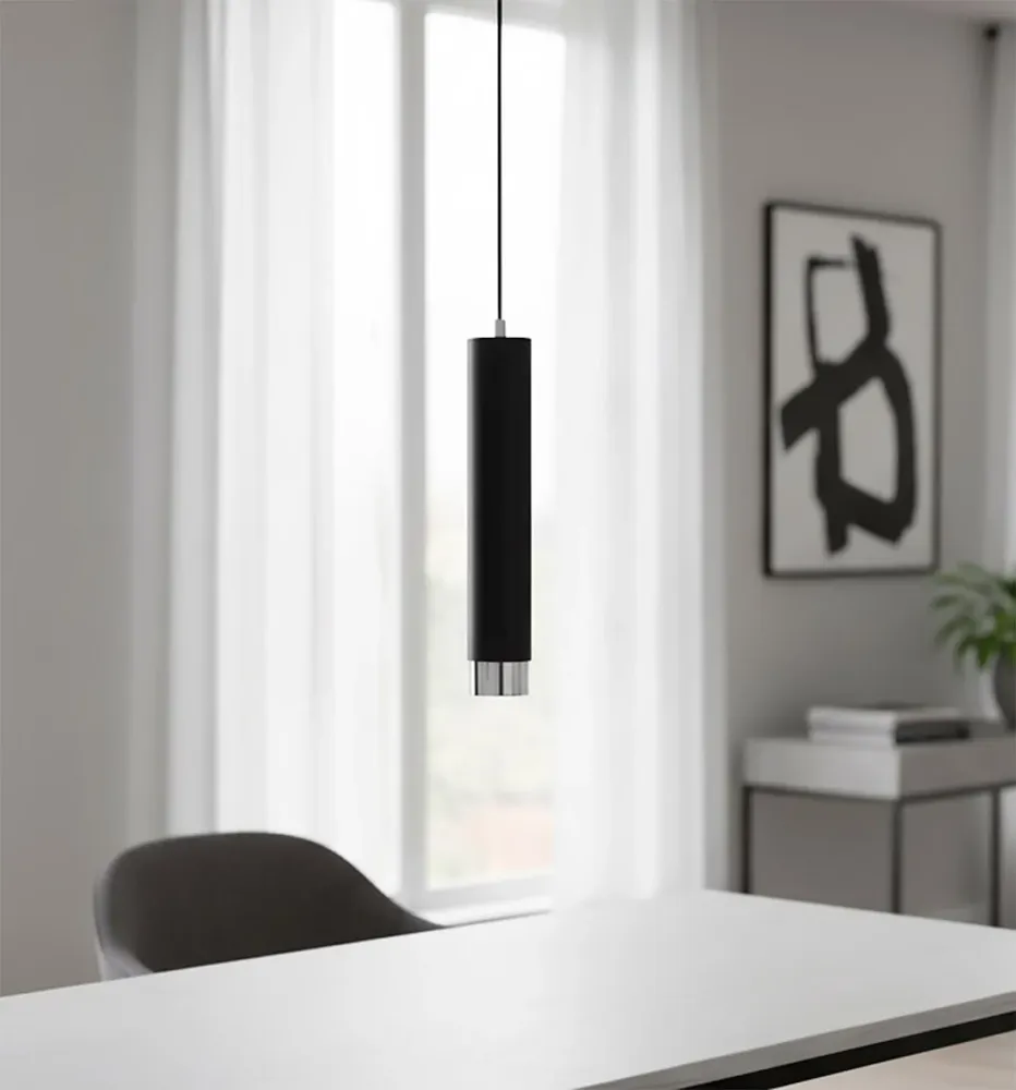 KIBO Pendelleuchte 1L, schwarz, GU10 Emibig