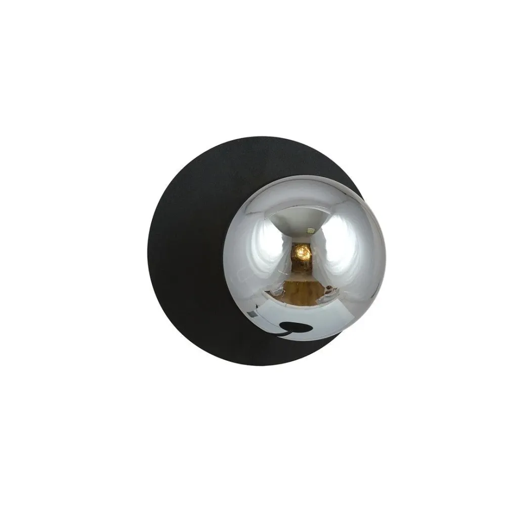OSLO Wandleuchte 1L, D14 schwarz, E14 Emibig