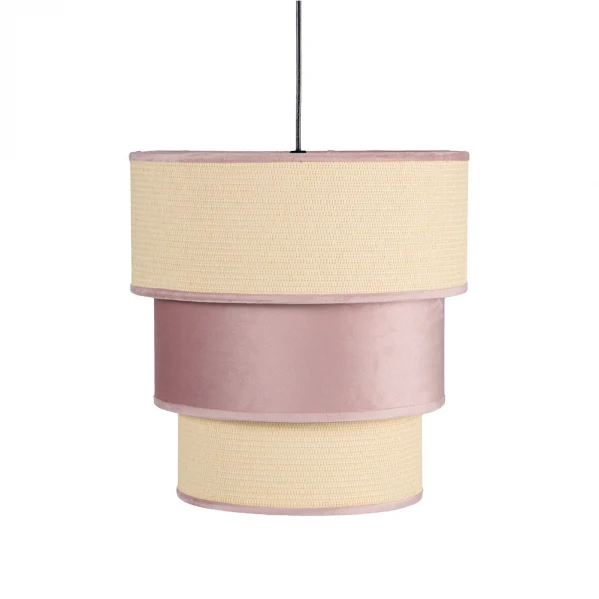 Fabrilamp Deckenpendelleuchte Lucio rosa Textil E27