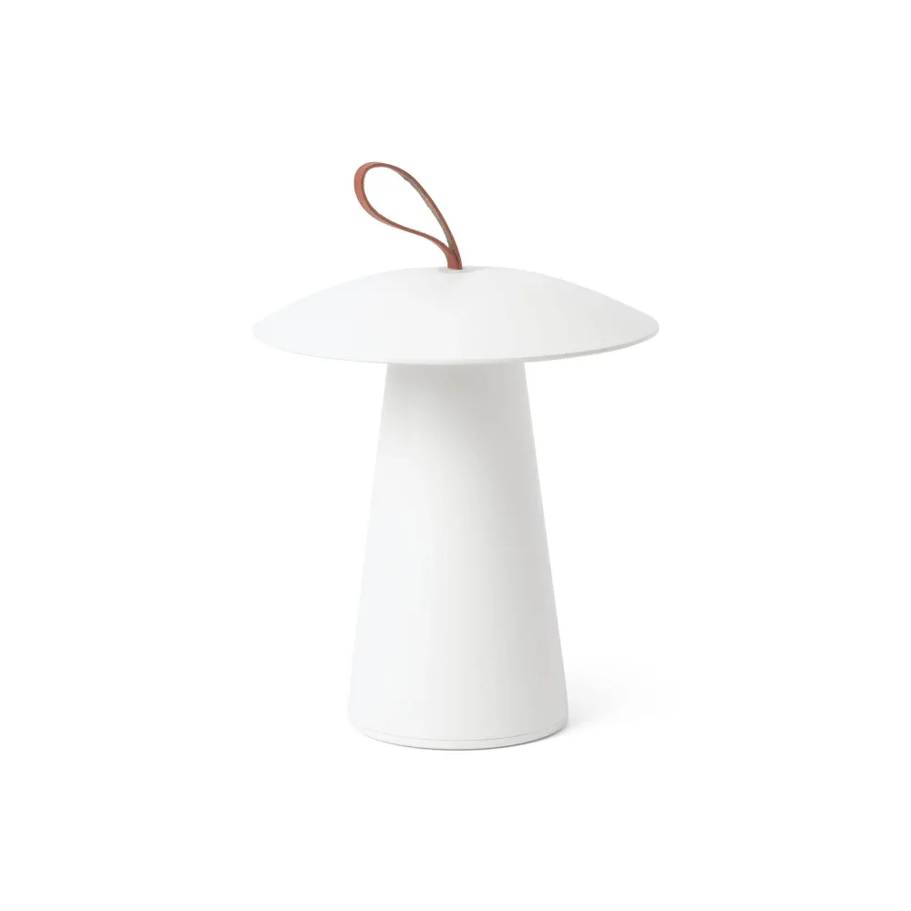 FARO Barcelona Arbeitstischleuchte, Aluminium, mattweiß, LED, Höhe 29,2 cm