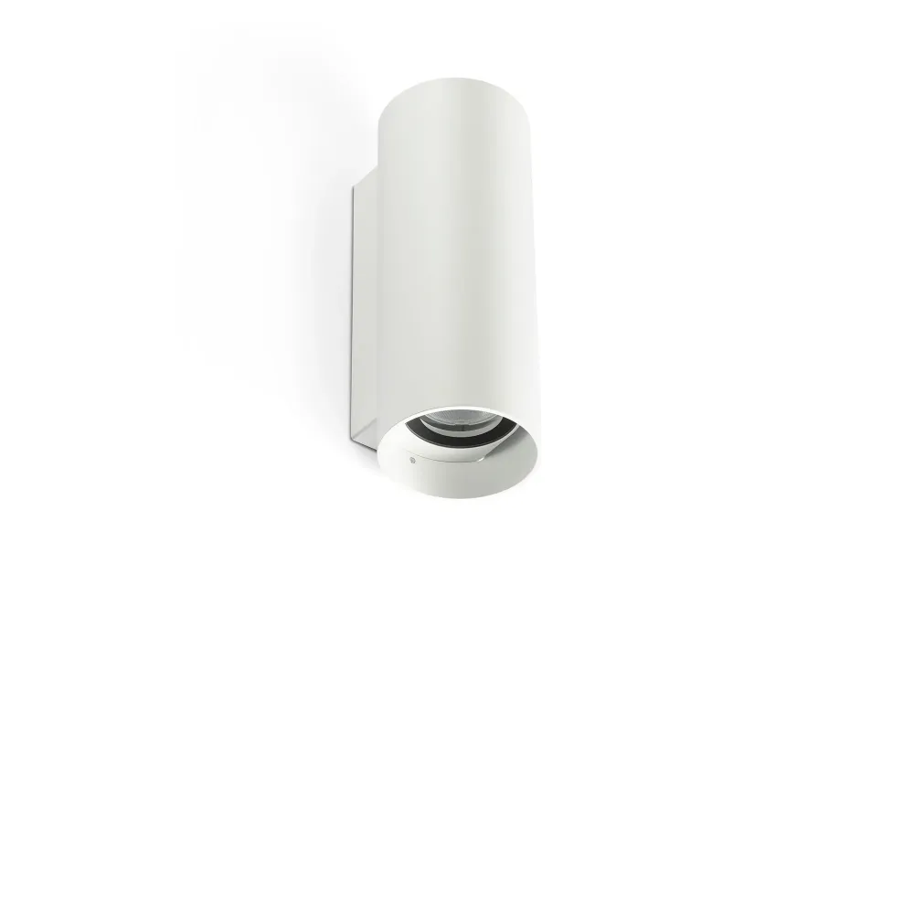 FARO Barcelona Kov Außenwandleuchte, Aluminium, weiß, LED, Höhe 13,8 cm