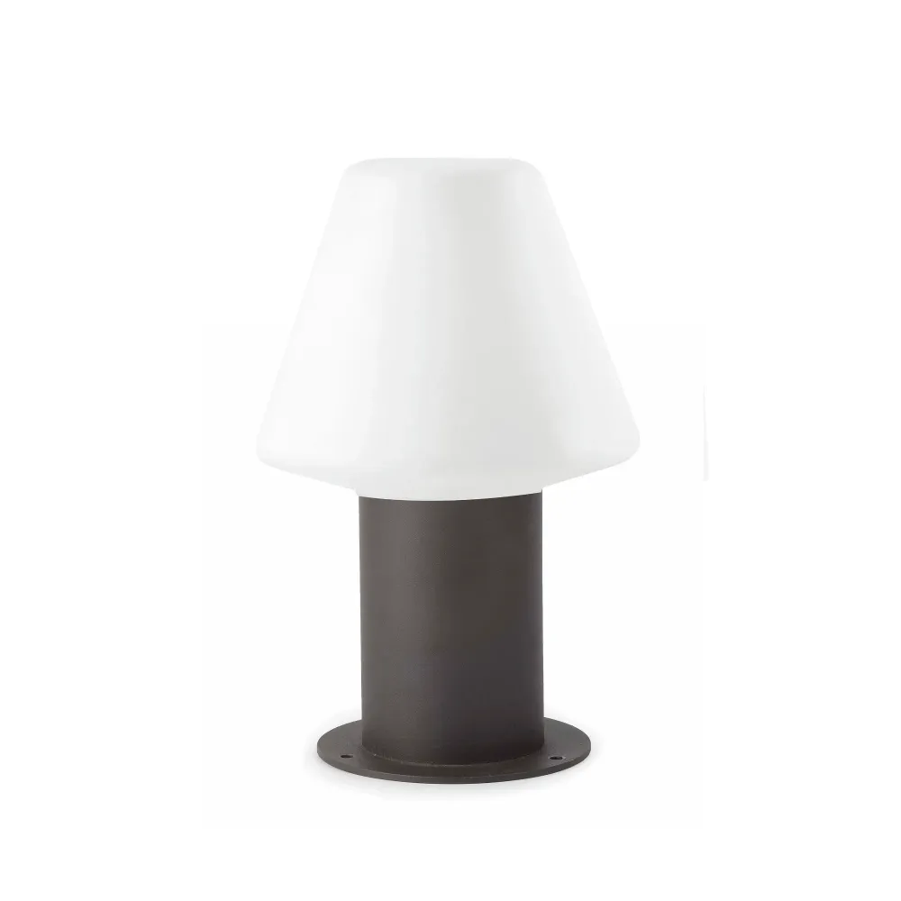 FARO Barcelona Mistu Außenwandleuchte, Aluminium, dunkelgrau, E27, Höhe 31,0 cm