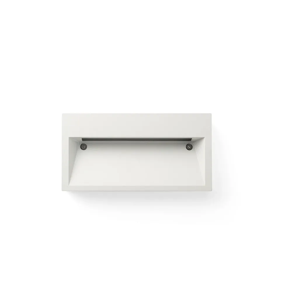 FARO Barcelona Path Außenwandleuchte, Aluminium, mattweiß, LED, Höhe 10,5 cm