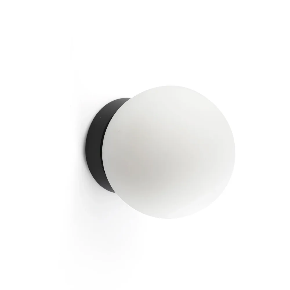FARO Barcelona Ping Wandleuchte Aluminium matt schwarz LED
