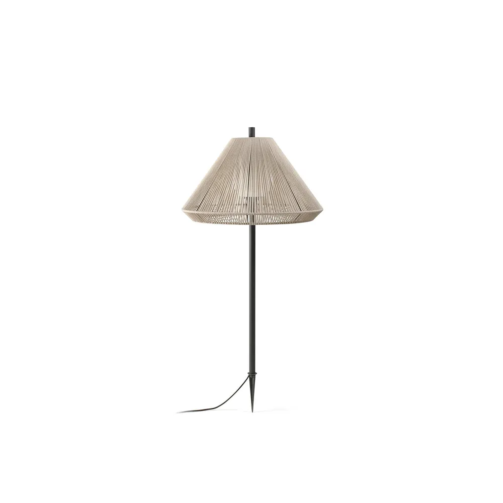 FARO Barcelona Saigon Out Außenstrahler mit Erdspieß, Aluminium, dunkelgrau, E27, Höhe 137,0 cm