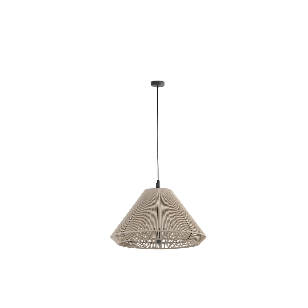 FARO Barcelona Saigon Out Deckenpendelleuchte, Aluminium, dunkelgrau, E27, Höhe 68,0 cm