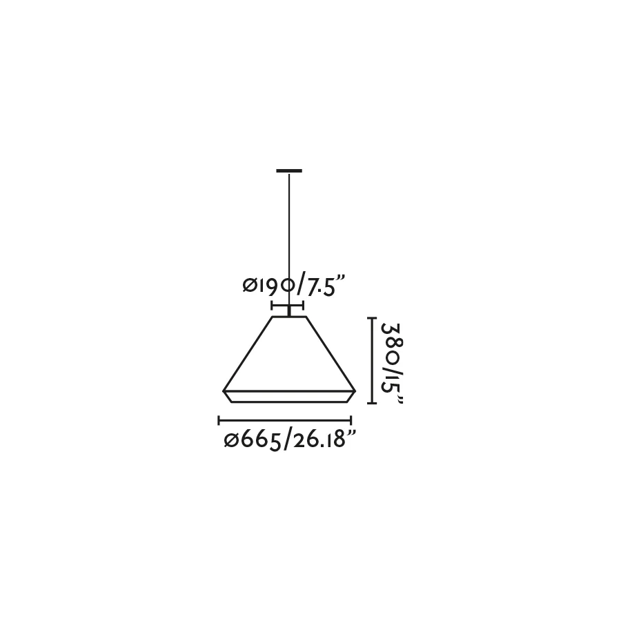 FARO Barcelona Saigon Out Deckenpendelleuchte, Aluminium, dunkelgrau, E27, Höhe 68,0 cm