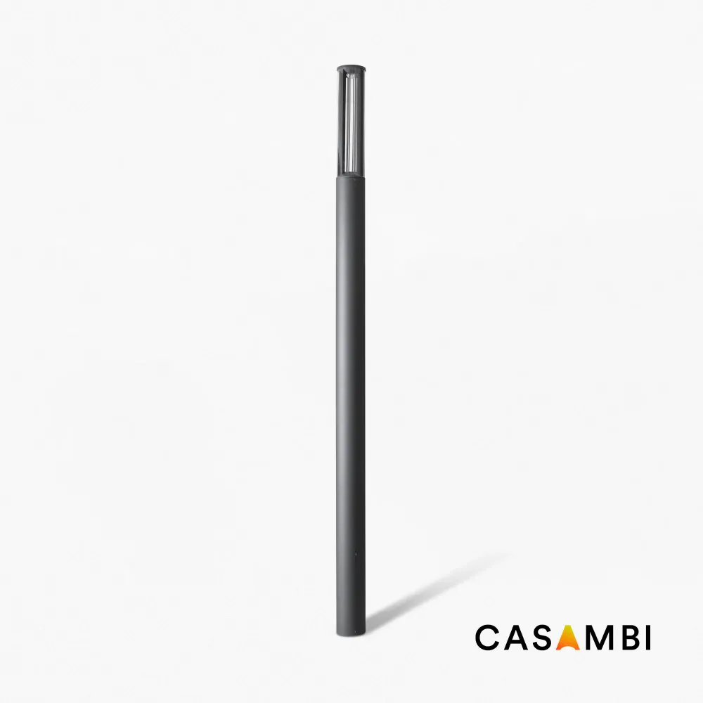 FARO Barcelona Screen Straßenleuchte, Aluminium, dunkelgrau, LED, Höhe 310,0 cm