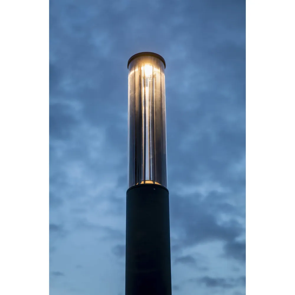 FARO Barcelona Screen Straßenleuchte, Aluminium, dunkelgrau, LED, Höhe 310,0 cm