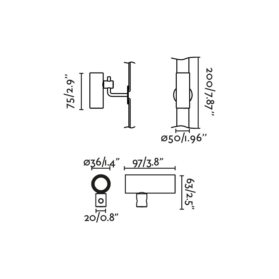 FARO Barcelona Stehleuchte Clap, Aluminium schwarz, LED