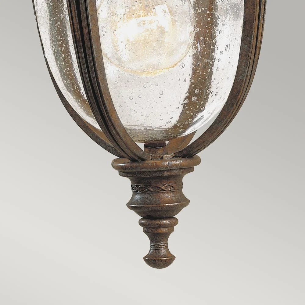 Außenwandleuchte Feiss (FE-EB2-S-BRB) Englischer Bridle-Stahl, Pressglas E27