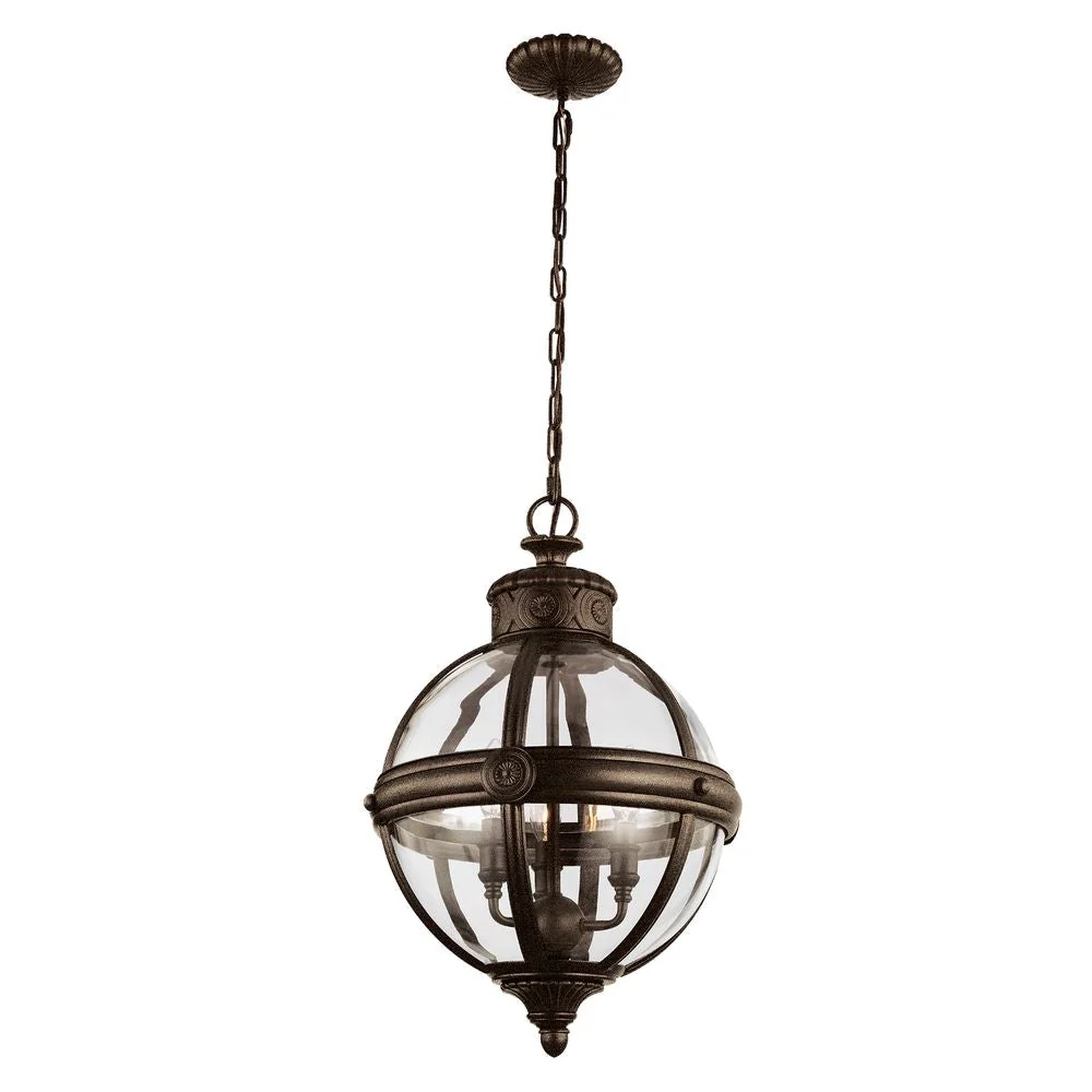 Kronleuchter Feiss (FE-ADAMS-3P-BRZ) Adams Stahl, Glas E14 3L
