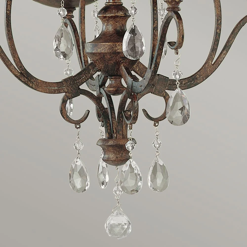 Kronleuchter Feiss (FE-CHATEAU4) Chateau Stahl, Kristall E14 4L
