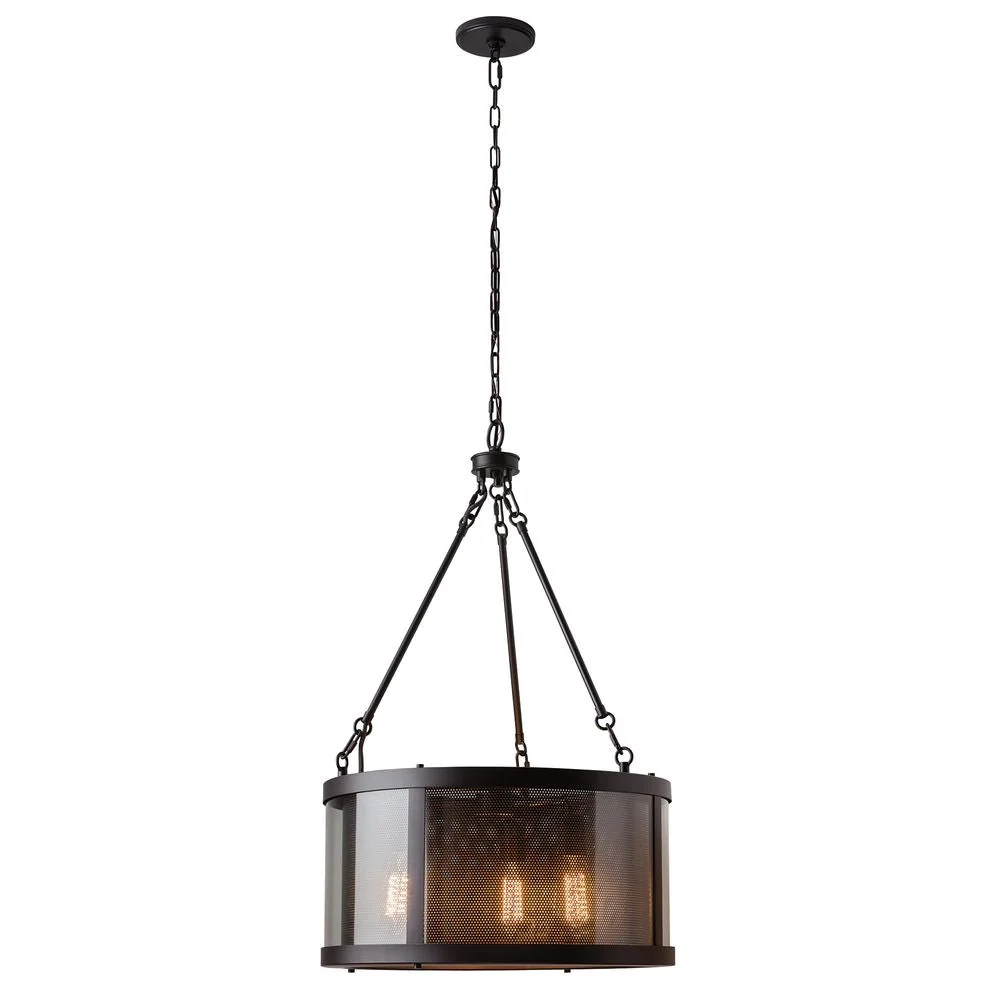 Pendelleuchte Feiss (FE-BLUFFTON-3P) Bluffton, Baustahl, E27, 3L