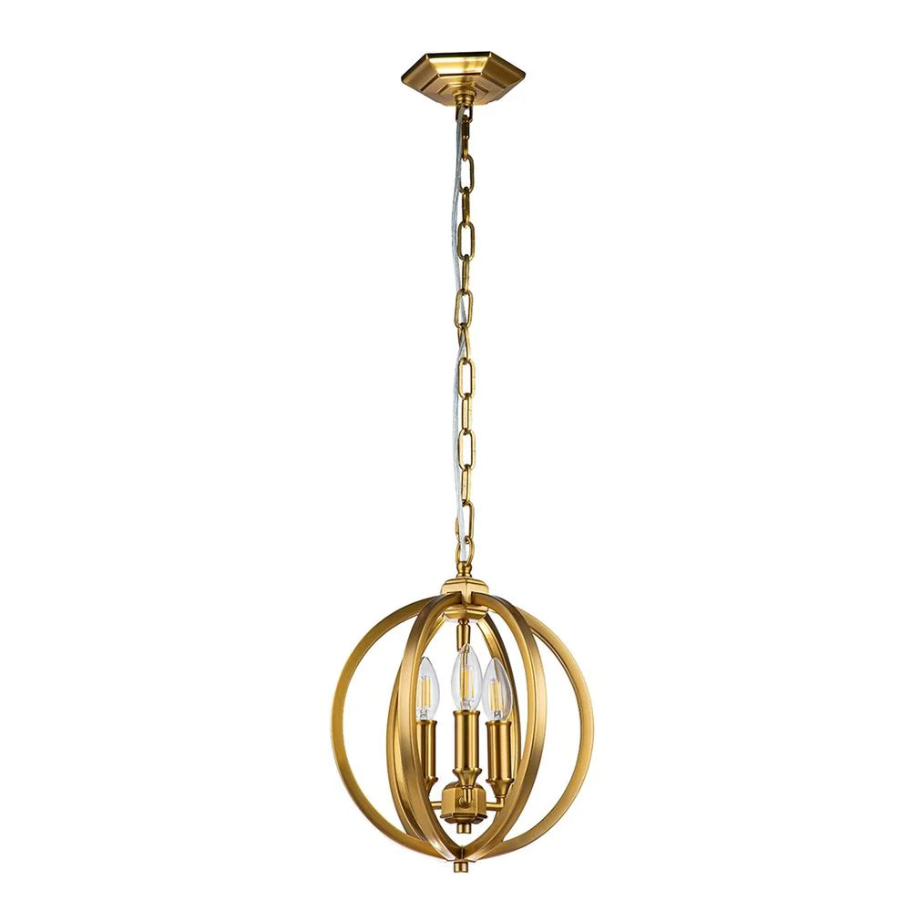 Pendelleuchte Feiss (FE-CORINNE-3P-S-BB) Corinne Stahl E14 3L