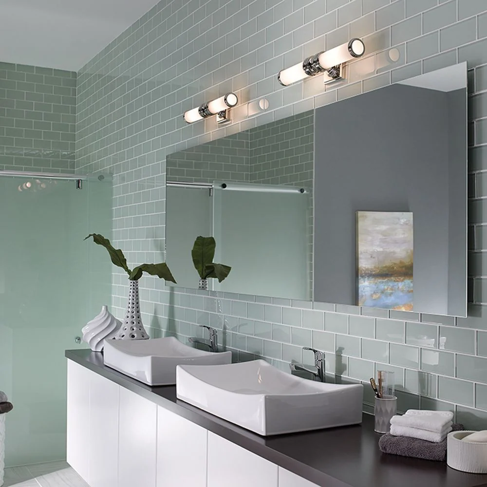 Wandleuchte Feiss (FE-PAYNE2-BATH) Payne, Baustahl, Glas G9 2L