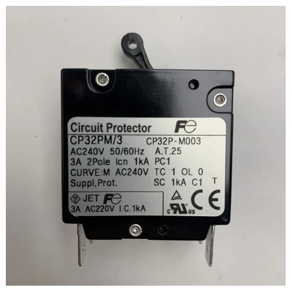 Furuno VDR Marine Circuit Protector 3A 2-poliger 240V AC Überstromunterbrecher mit M-Typ Kurve