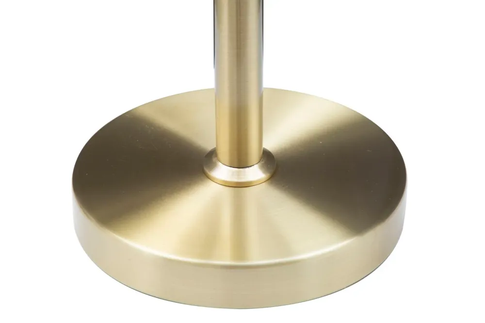 Glamy Tischlampe 4-flammig 74 cm – Goldene Designleuchte mit Glas-Kugeln