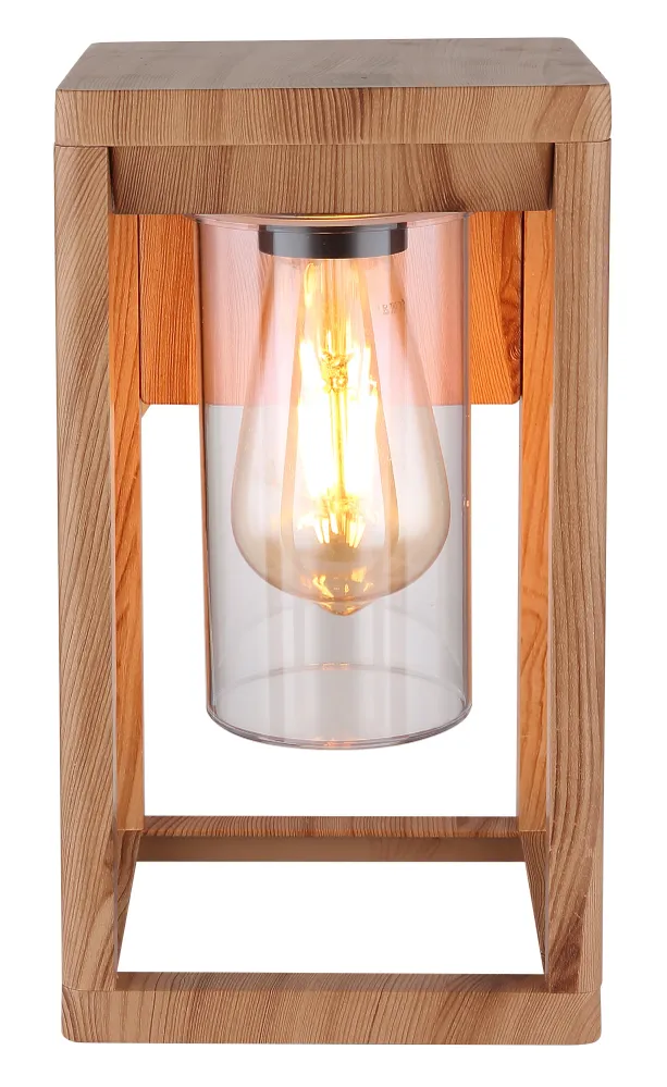 Außenwandleuchte Globo Lighting Candela Aluminium Licht Holz E27