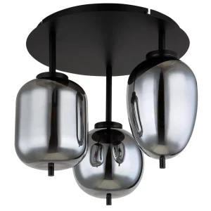 Globo Lighting Blacky Deckenpendelleuchte, Metall, schwarz, E14, 3L Black