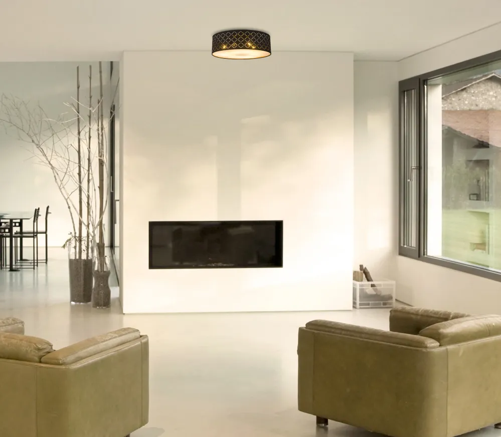 Globo Lighting Clarke Deckenleuchte, Metall, Nickel, E27, 6L