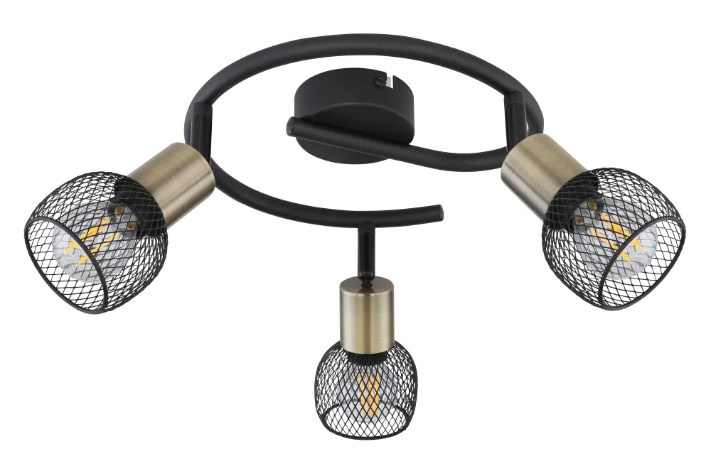 Globo Lighting Fiastra Deckenpendelleuchte, Metall, Schwarz, E14, 3L