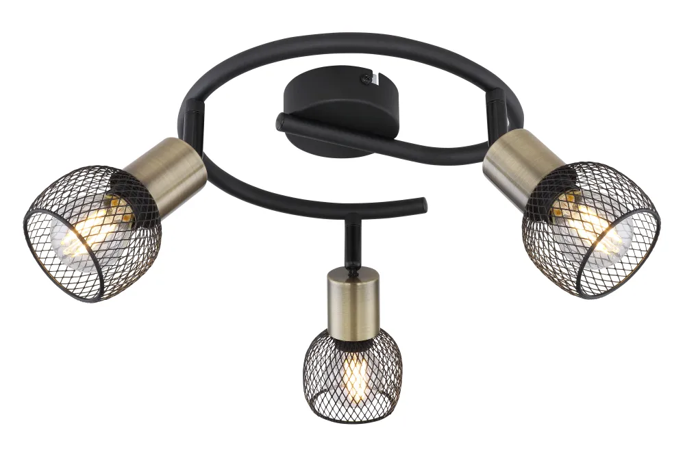 Globo Lighting Fiastra Deckenpendelleuchte, Metall, Schwarz, E14, 3L