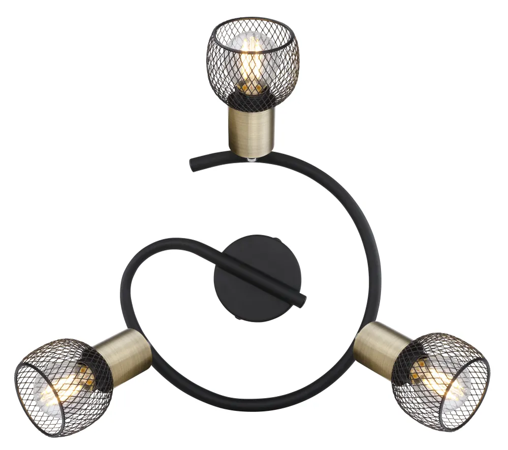 Globo Lighting Fiastra Deckenpendelleuchte, Metall, Schwarz, E14, 3L