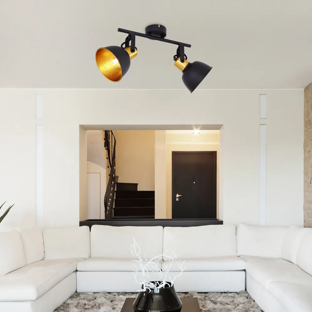 Globo Lighting Fillo Deckenpendelleuchte, Metall, schwarz, E14, 2L