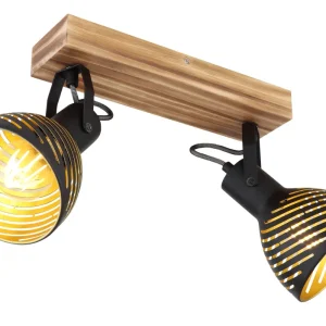 Globo Lighting Lenna Deckenpendelleuchte, Holzbraun, E27, 2L