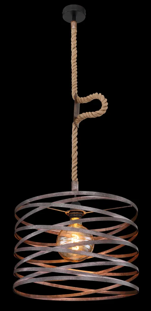 Globo Lighting Marco Pendelleuchte, Metall, Schwarz, E27