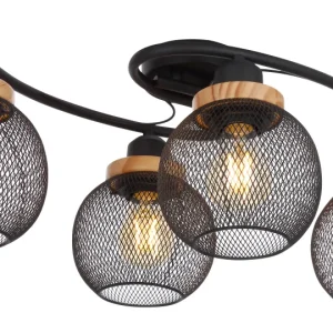 Globo Lighting Pablo Deckenleuchte, Metall, schwarz, E27, 4L